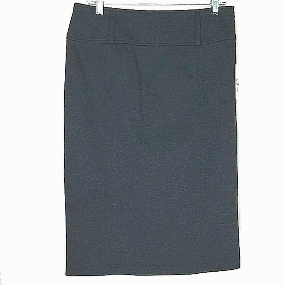 Skirt Midi Sharon Young Pencil charcoal gray lined New NWT VINTAGE - Picture 1 of 8